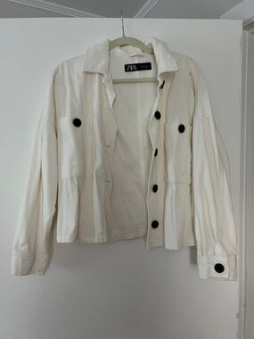 Zara cream corduroy jacket